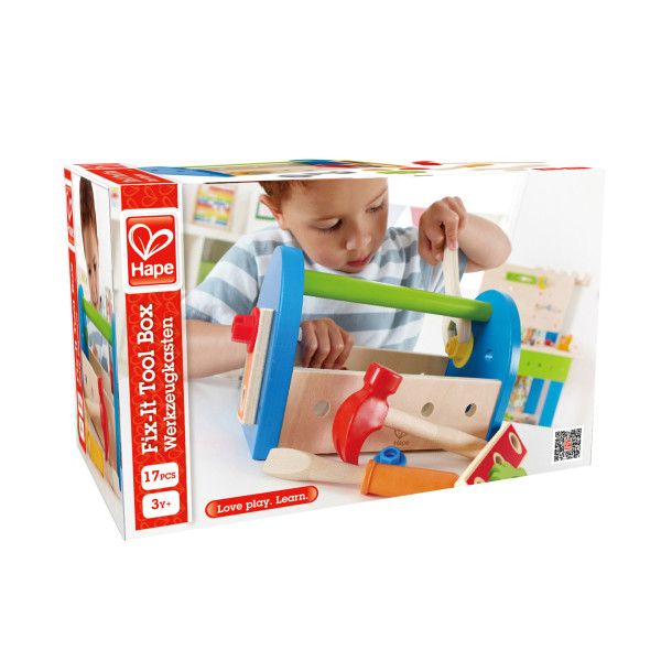 ★訳あり 子供用 3点セット メンテナンス.HOTWAX済 おまけ付★ head Hape Fix It Kid's Wooden Tool Box Play Set W/ Accessories