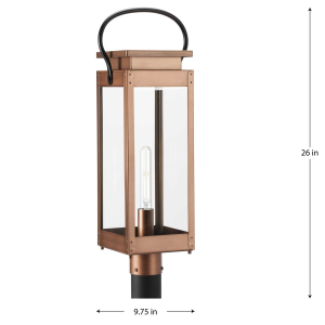 Progress Lighting 1-Light Bronze Steel Hardwired Weather Resistant