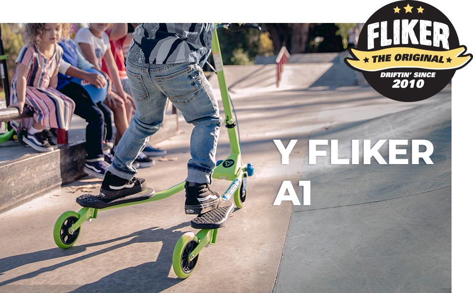 Yvolution Y Fliker A1 | 3 Wheel Wiggle Kids Scooter 5-8 Years Old 