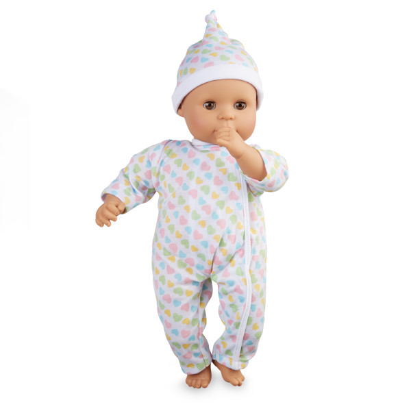 Melissa & Doug Mine to Love Twins Sebastian & Sofia 15” Medium Skin-Tone  Boy and Girl Baby Dolls with Rompers, Caps, Pacifiers