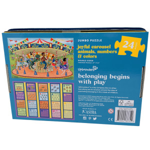 Upbounders, 24 Piece Jumbo Puzzle, Joyful Carousel, Multicultural
