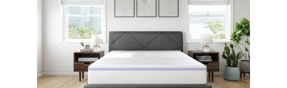 Vibe Heather Grey 8” Gel Memory Foam Mattress in a Box, Twin Extra Long  [Ultra Small Package], Twin XL - Metro Market