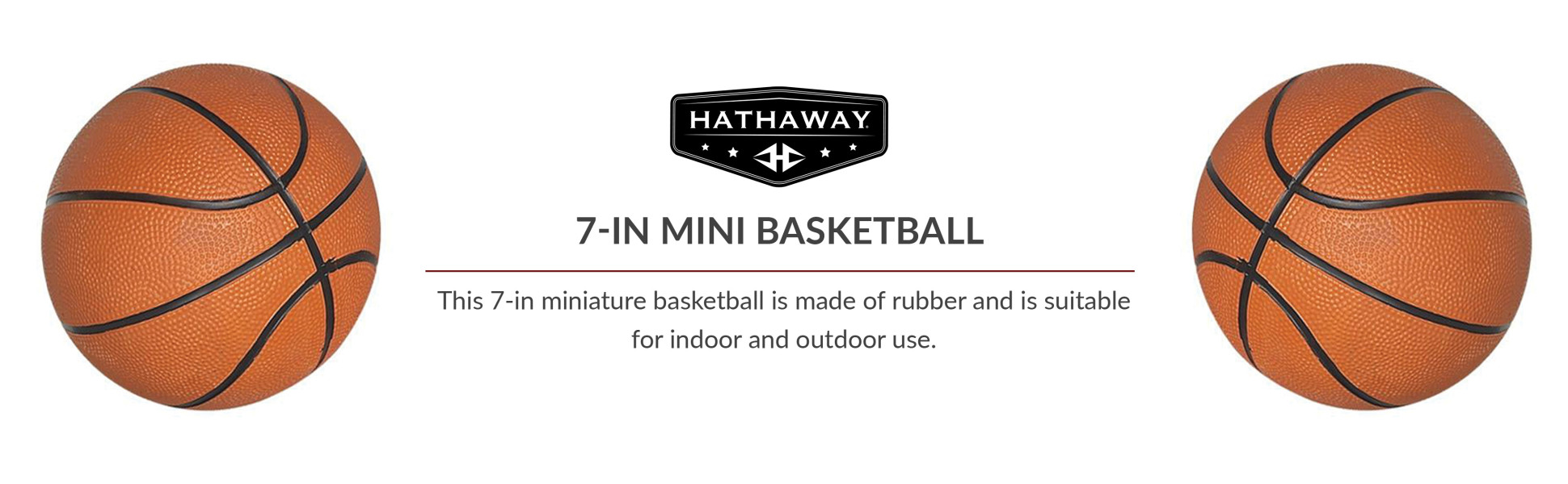 Hathaway 7-Inch Mini Basketball, Orange