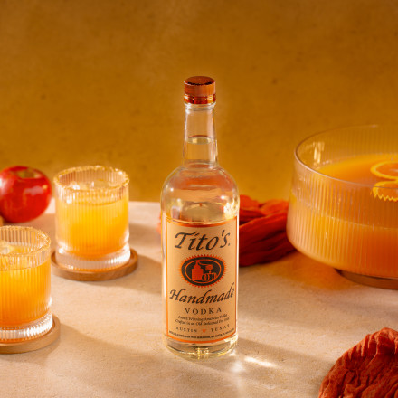 Tito's Handmade Vodka 50 ml Bottle, 40% ABV, Distilled from Corn