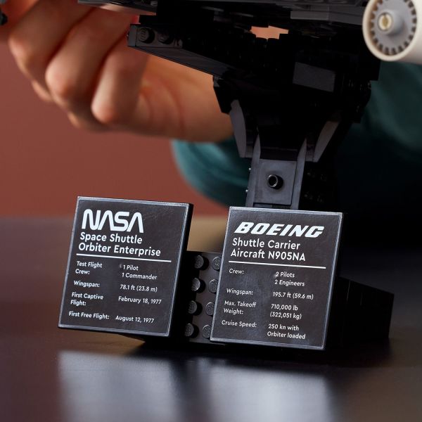 Display stand with information plaques for each model.