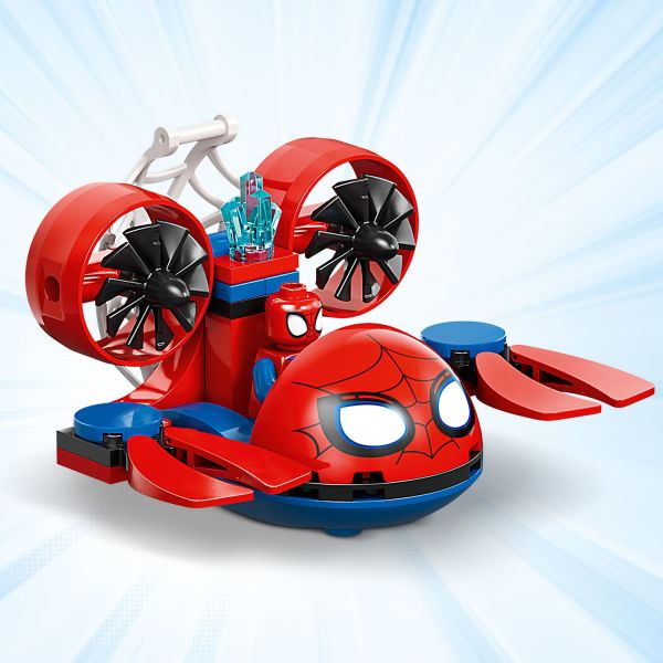 Spidey’s crab submarine has a large web trap.