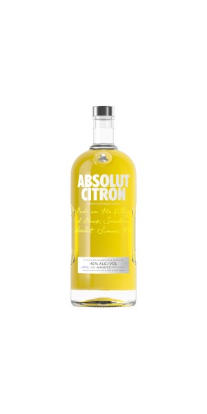 Absolut Citron Flavored Vodka, 1.75 L Bottle, 40% ABV