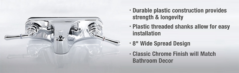 Danco Mobile Home 10884X - Grifo para bañera/ducha de 8 pulgadas, cromado,  10884X