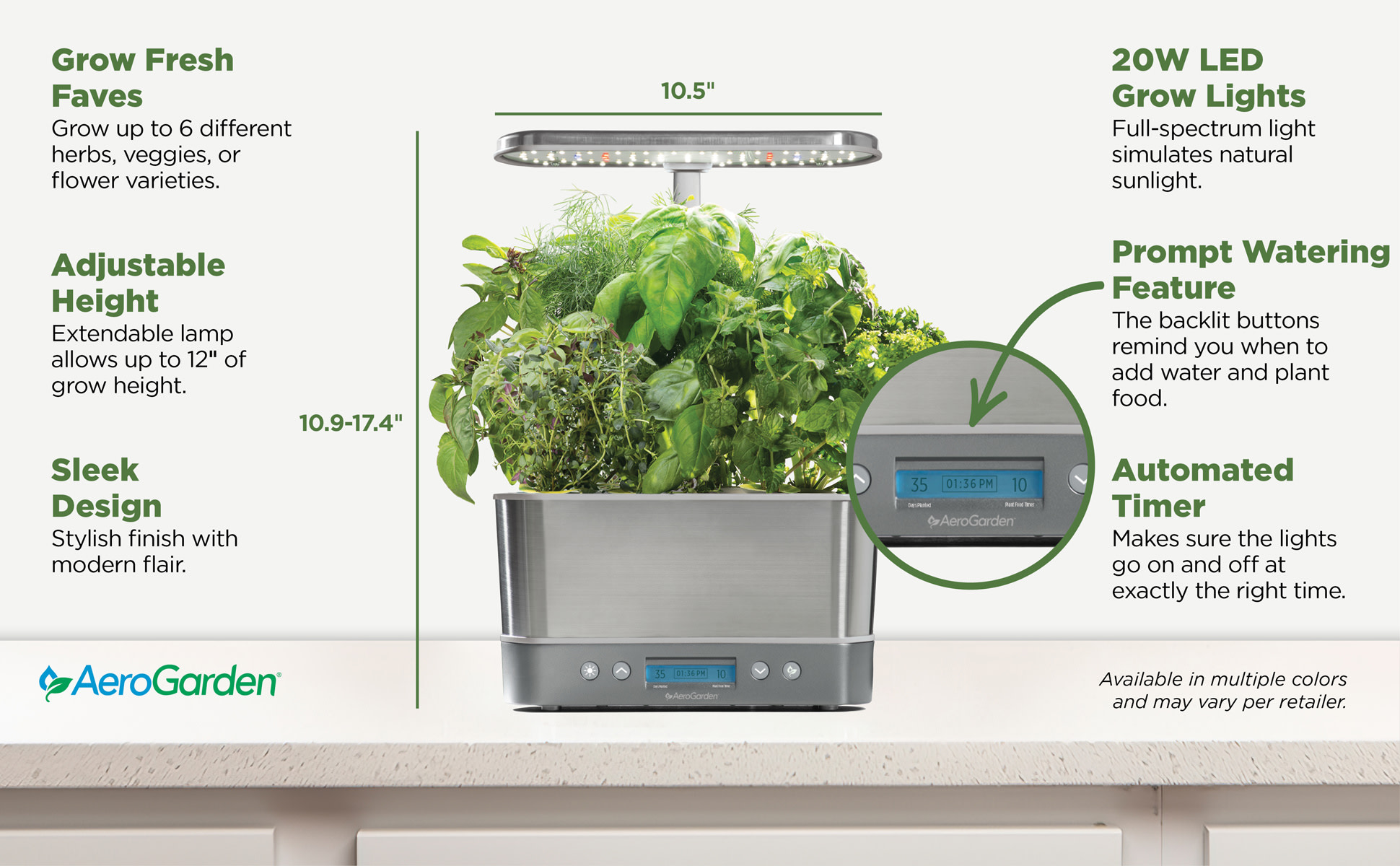 AeroGarden Harvest Elite Sage Home Garden System 901106 1200 The