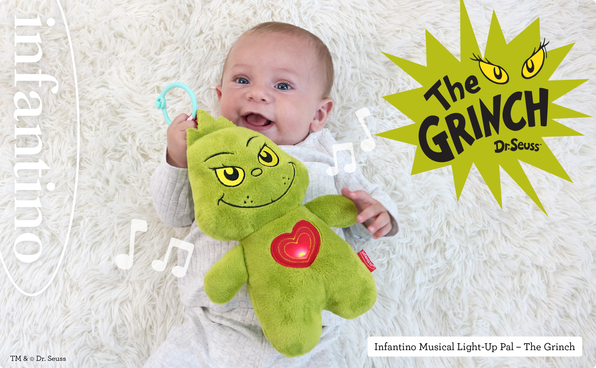Infantino The Grinch Holiday Bath Squirters, Christmas Bath Toys