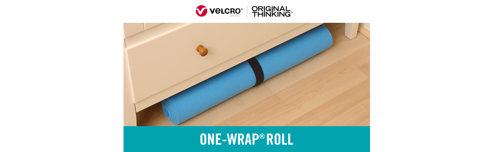 VELCRO® Brand ONE-WRAP® Tape, 25 yd Roll, 3/4, Gray 