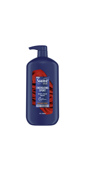 Suave Men Energizing Sport Body + Face Wash,
32 oz