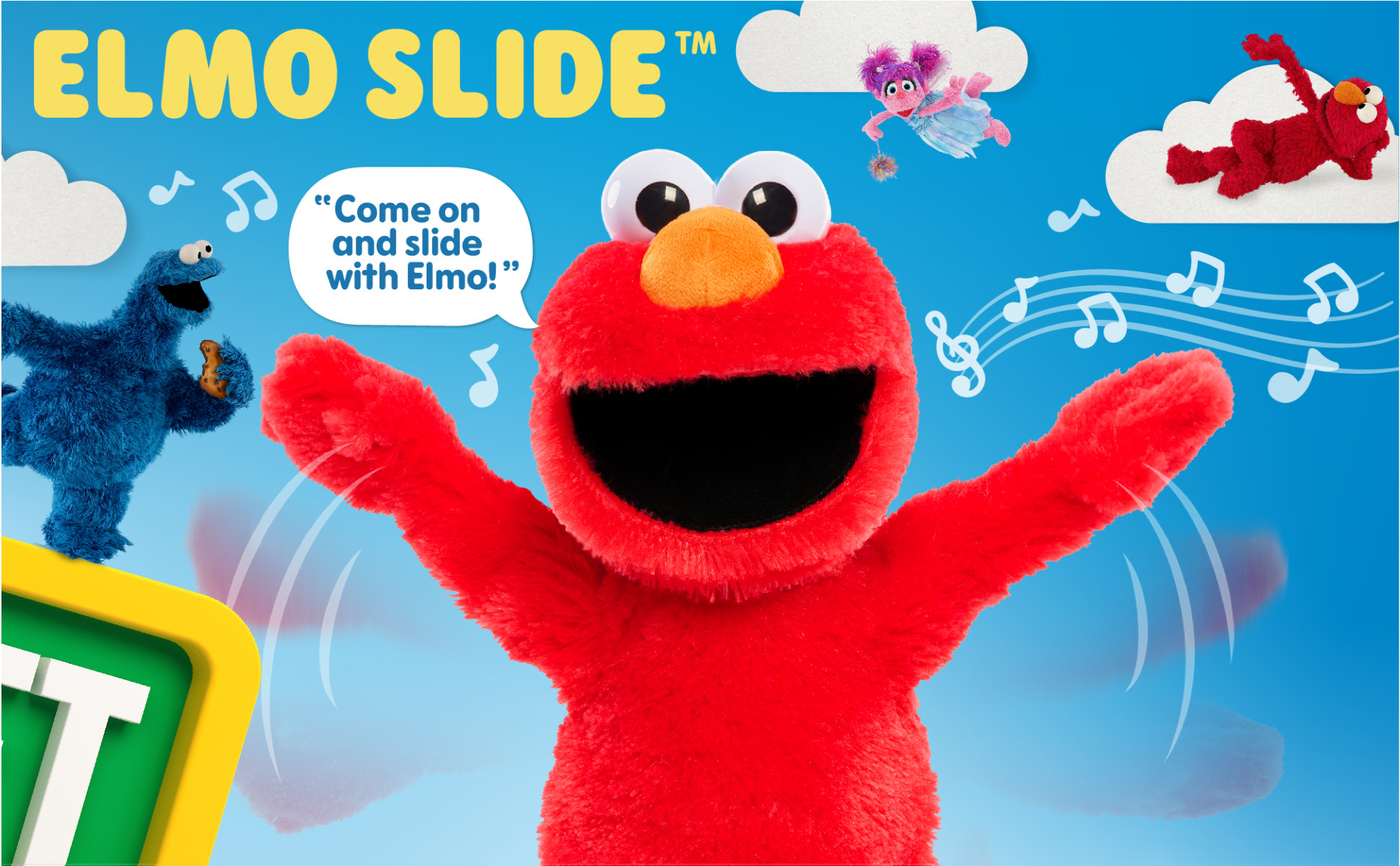 Sesame Street Elmo Slide Singing and Dancing 14 inch Plush Kids