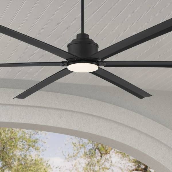 84 Casa Vieja Modern Outdoor Ceiling Fan With Dimmable Led Light Remote Control Matte Black Wet For Patio Exterior Com