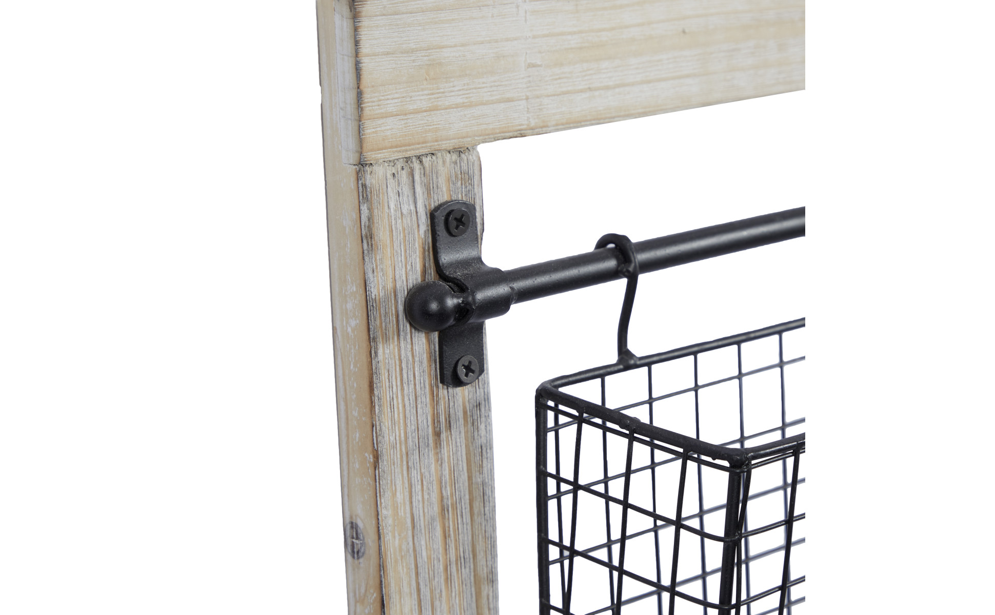 Litton Lane Black Wall Mounted Magazine Rack Holder with