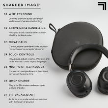 Sharper Image SoundHaven Wireless over Ear Bluetooth