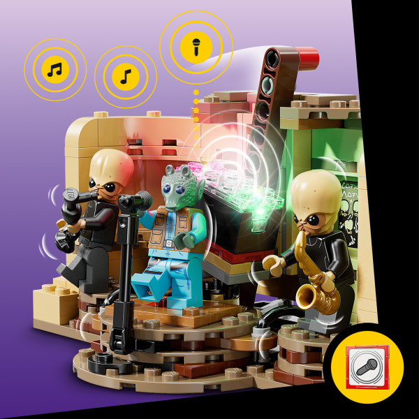 Move the lever to make the band dance and activate music and singing.