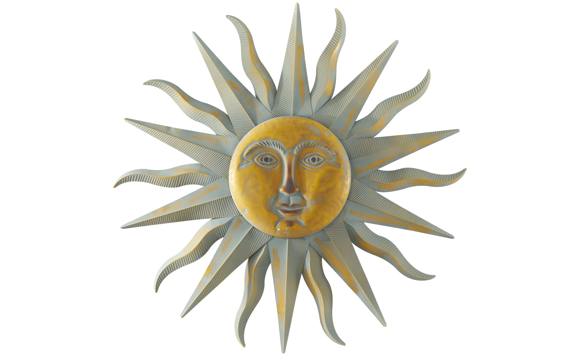 Sun and Moon Outdoor Wall Sculpture, 15 retailer Inch, Faux Ivory and Gold