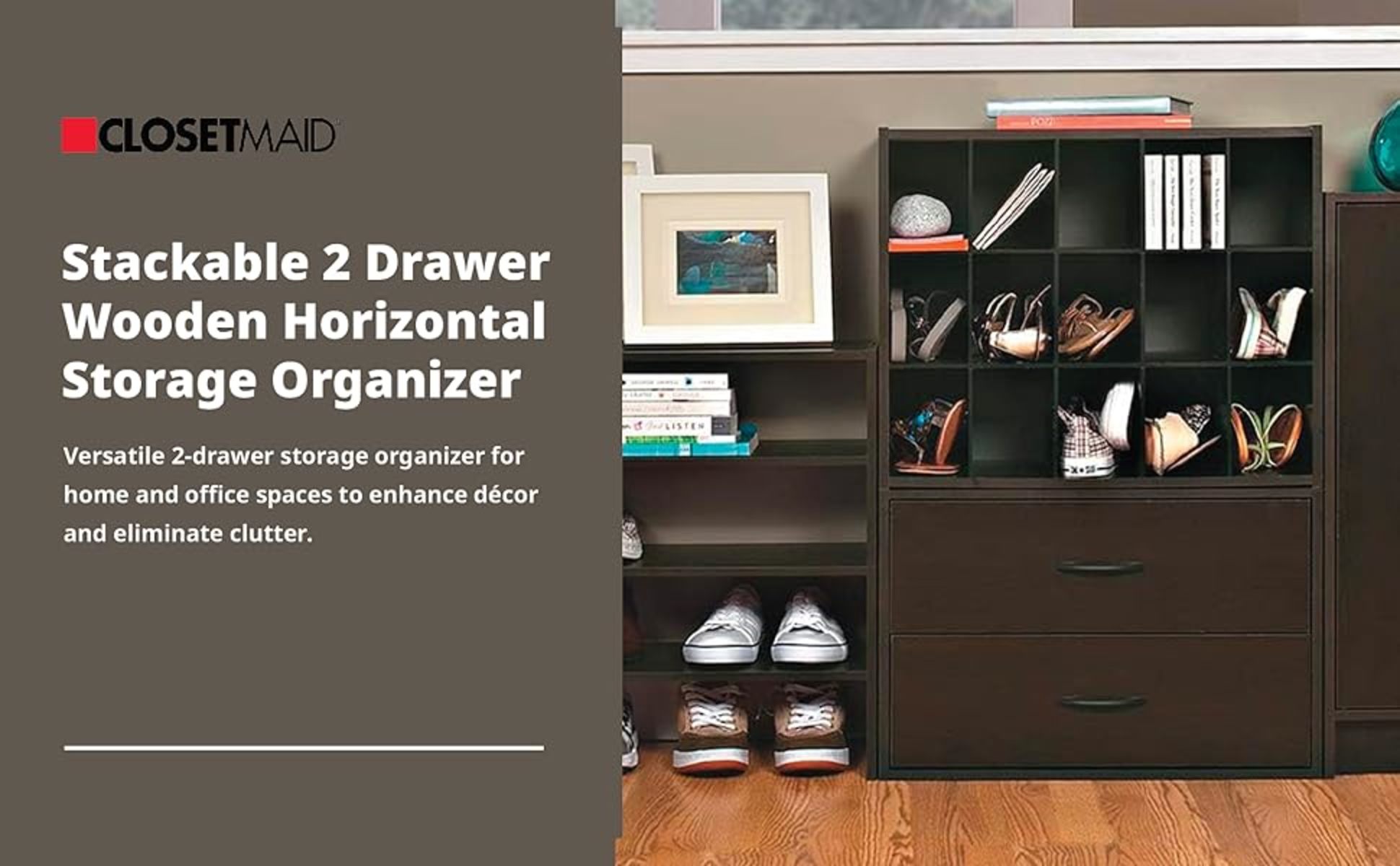 Closetmaid horizontal storage stacker organizer sale