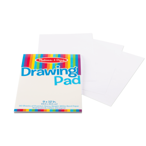 Drawing Pad for Kids Sketch Pads for Kids Scribble Pad, Coloring Art Pads  for Kids, 9 x 12 inches - 50 Sheets (2 Pack) - by Emraw