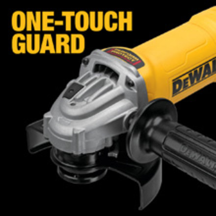 DEWALT DWE4011 Angle Grinder With One-Touch Guard, 4-12 -Inch, Yellow