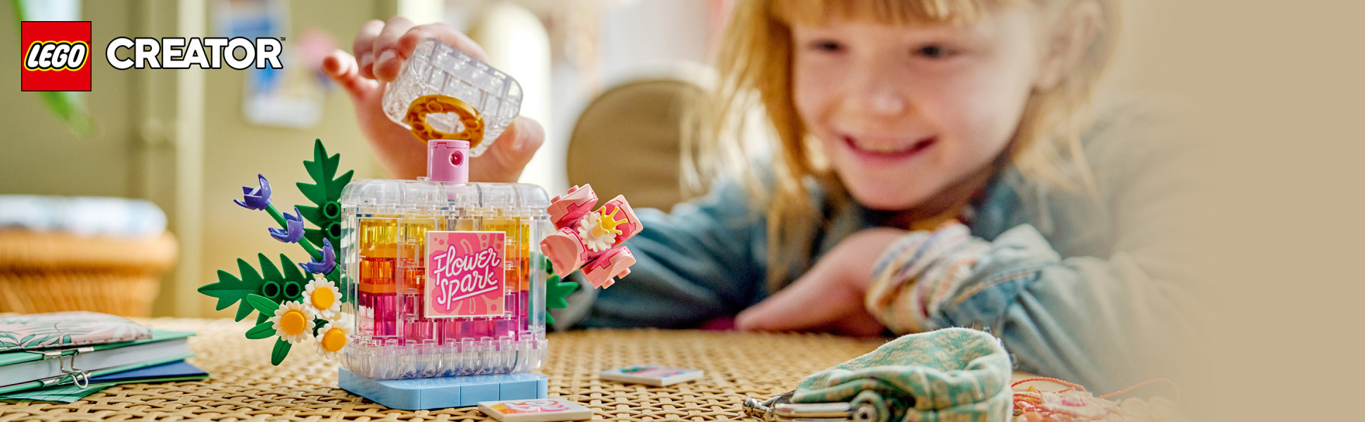 Kids can build 3 different toys with the same bricks with this LEGO Creator 3 in 1 Floral Decor Perfume Bottle set.