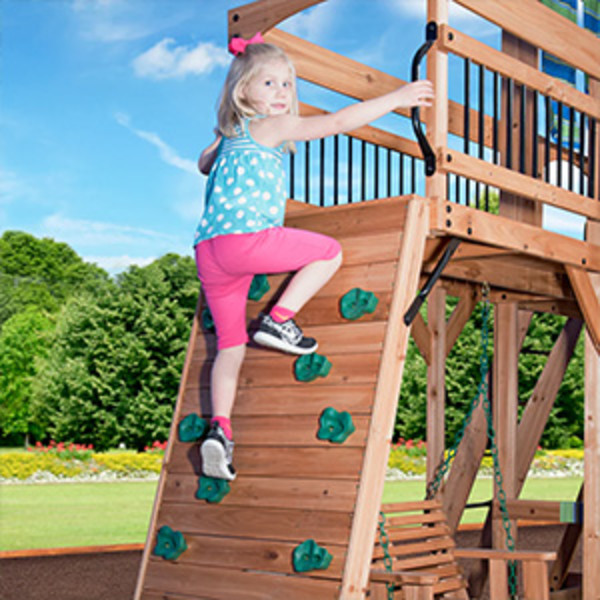 Backyard Discovery Caribbean Outdoor Playground Set w/ Wave Slide