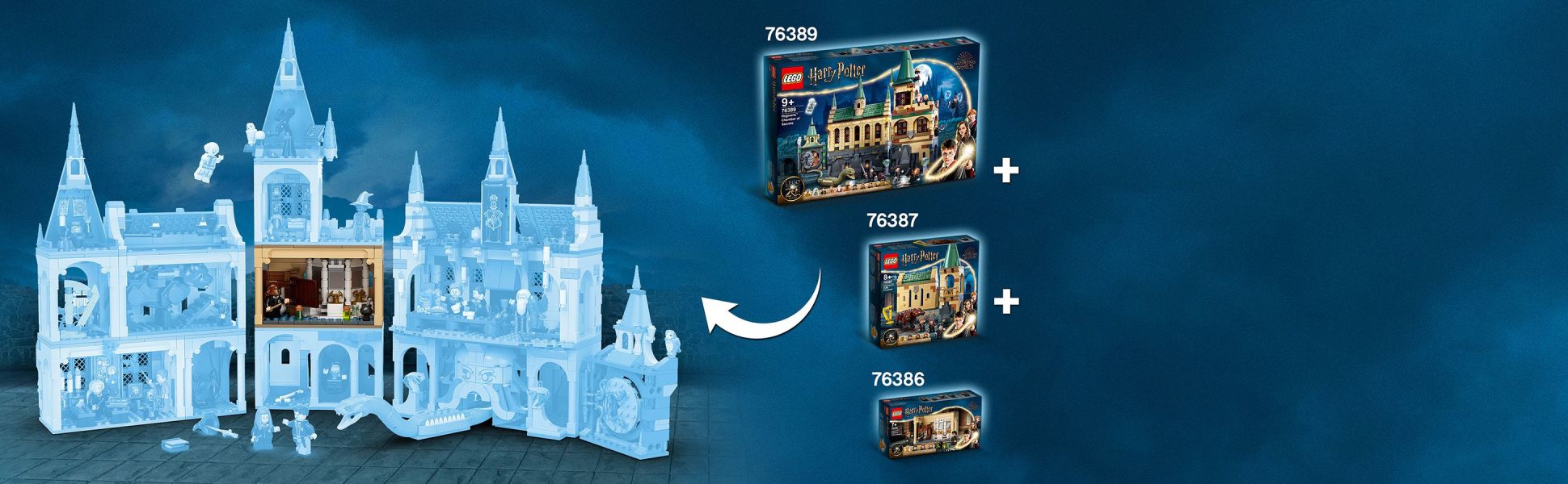 Combines seamlessly with the Chamber of Secrets (76389) set. Each sold separately and available for different periods of time.