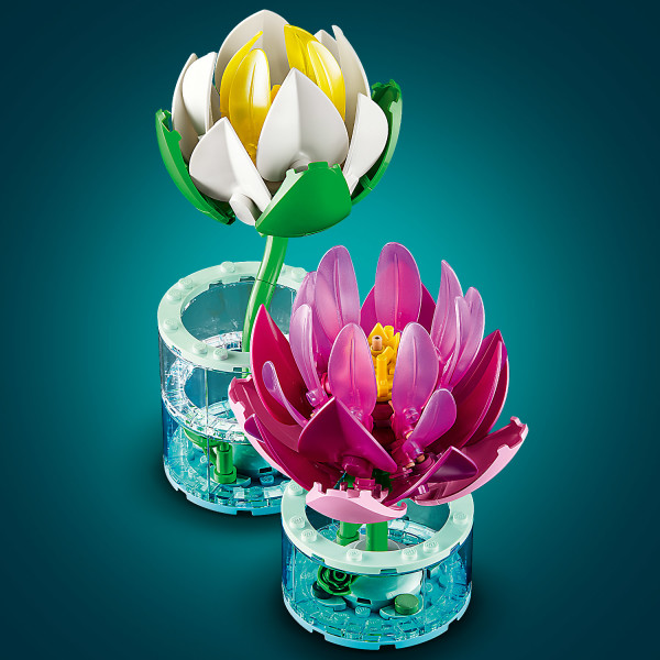 Adjust the petals to make each lily appear open or closed.