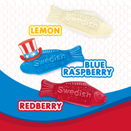 Red, White, and Blue Swedish Fish Gummies - Cracker Barrel