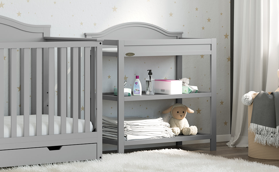 Graco pebble gray changing table hotsell