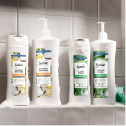 Suave Coconut Moisture Anti-Dandruff Shampoo and Suave Classic Clean 2in1 Shampoo + Conditioner
