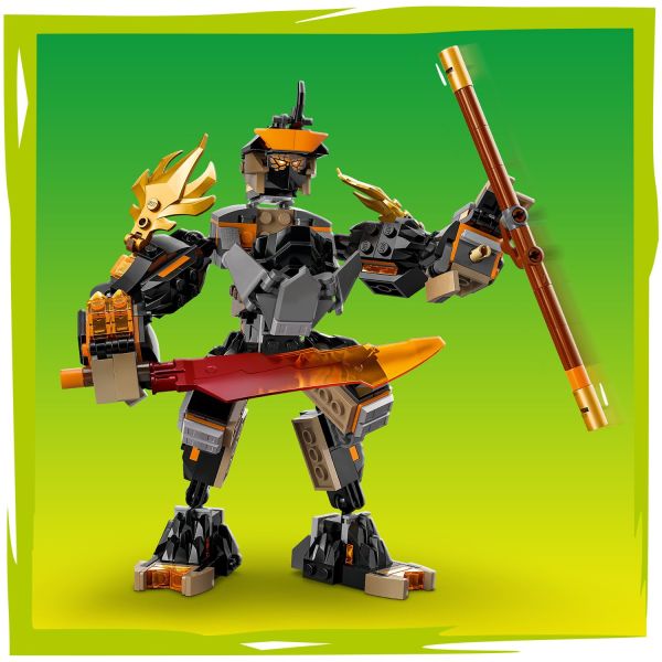 Kids can move the mech’s arms, legs and torso.