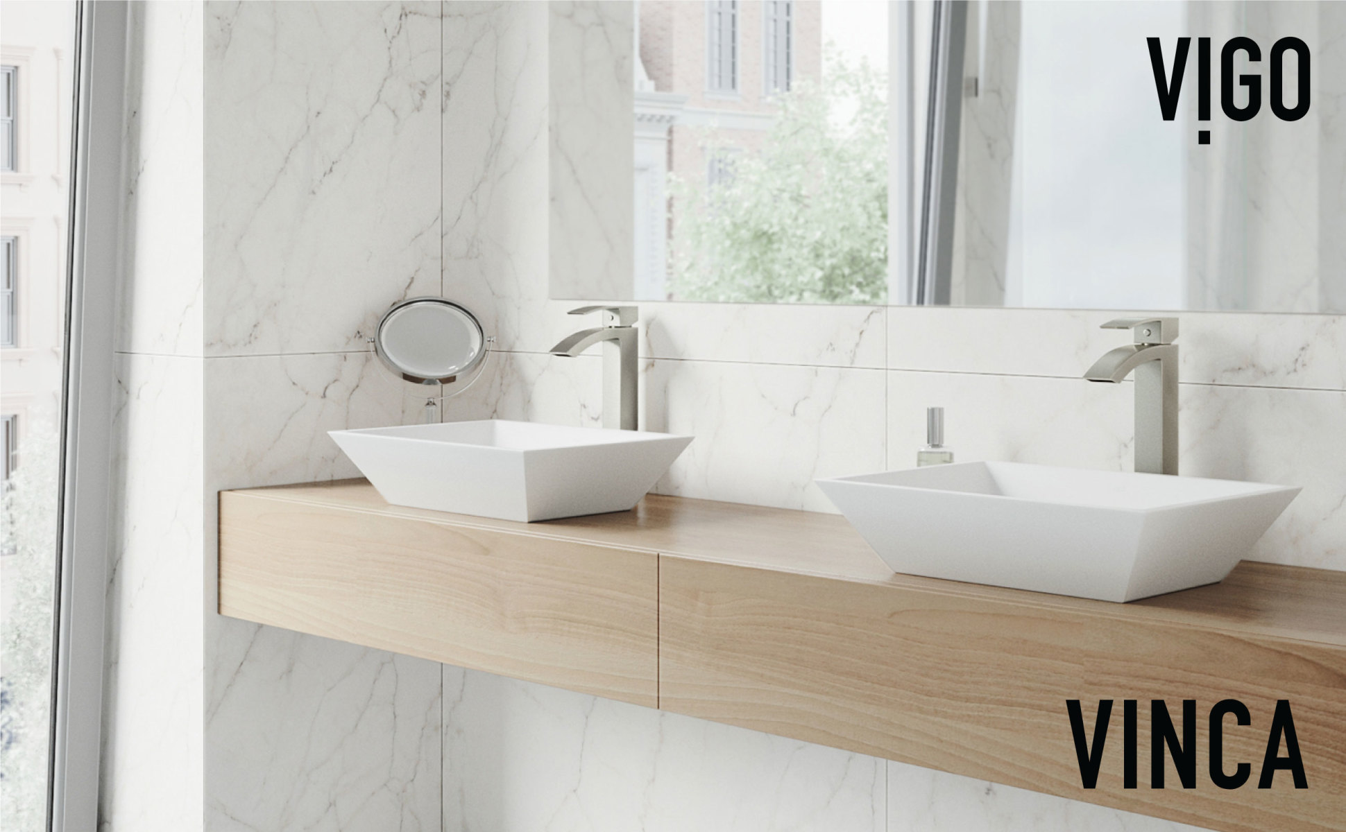 VIGO White Vinca Handmade Countertop Matte Stone Rectangle Vessel Bathroom Sink in Matte White VIGO White Vinca Handmade Countertop Matte Stone Rectangle Vessel Bathroom Sink in Matte White