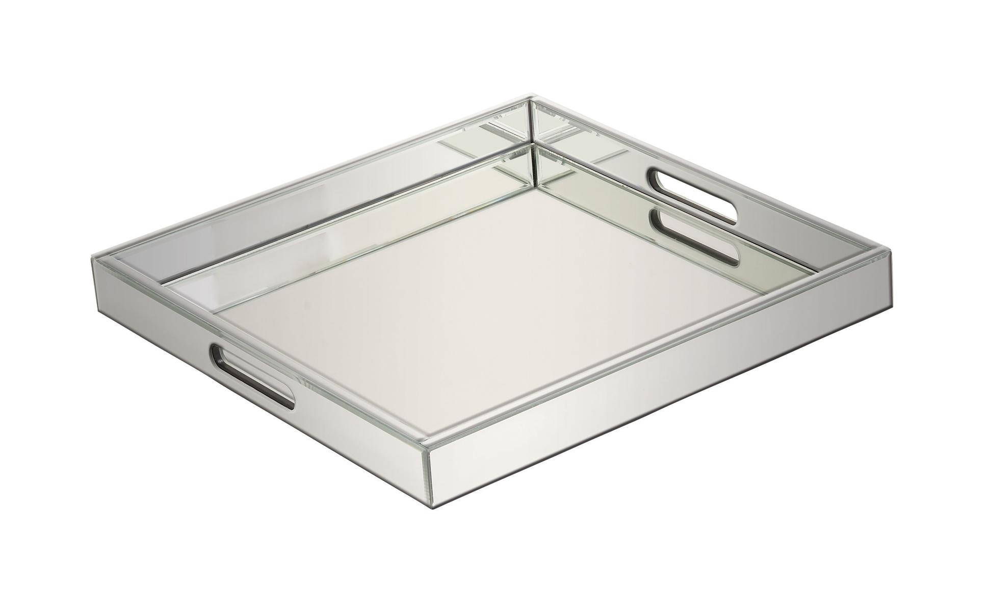 Litton Lane Silver Wood Mirrored Decorative Tray 87317 - The