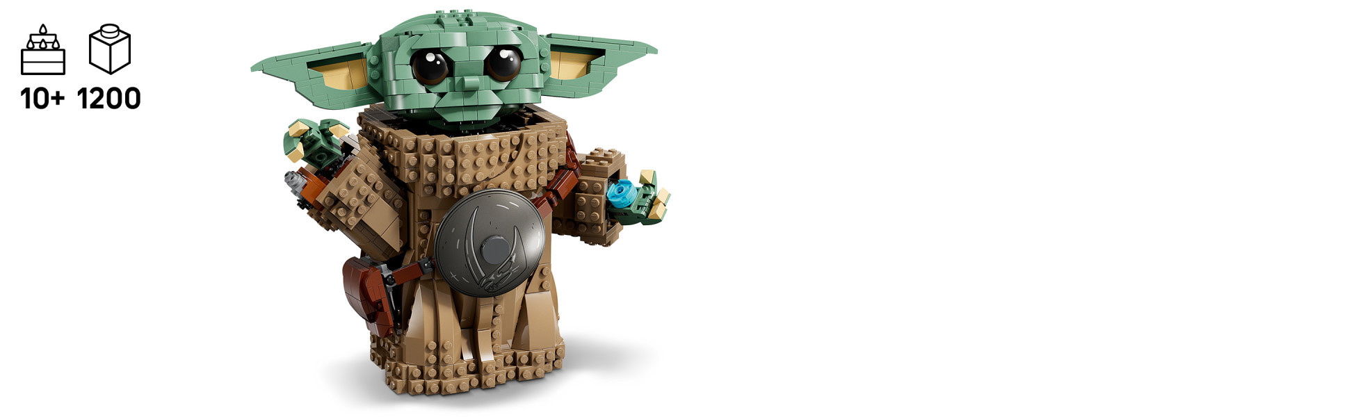 Builders can reattach Grogu's arms, place a cookie accessory in his hand, and adjust his head, ears and facial features.