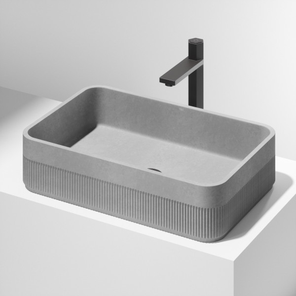 VIGO Cypress Modern Gray Concreto Stone 21 in. L x 14 in. W