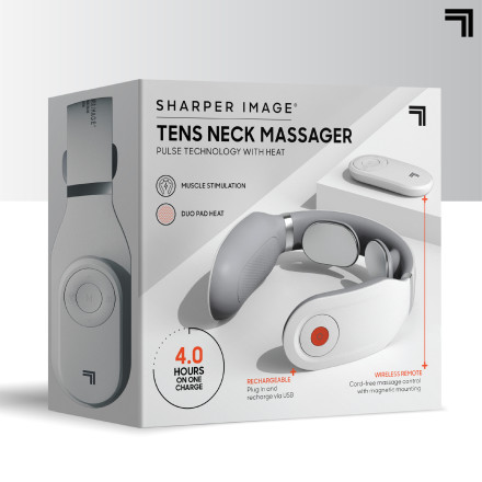 Sharper Image Neck Tens Massager with Pulse Technology and Heat
