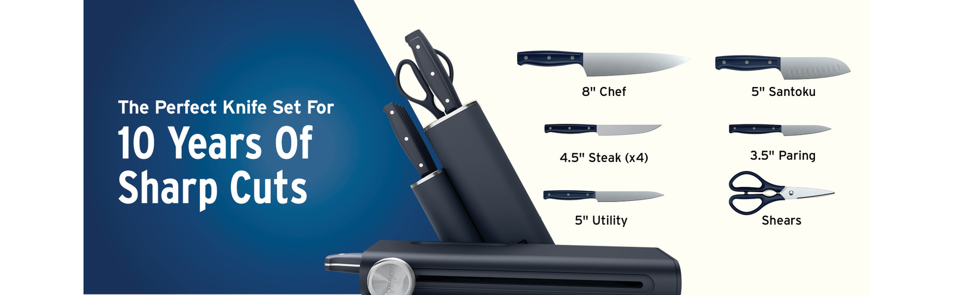Ninja NeverDull Razor-Sharp 11-Piece Knife System with Removable
