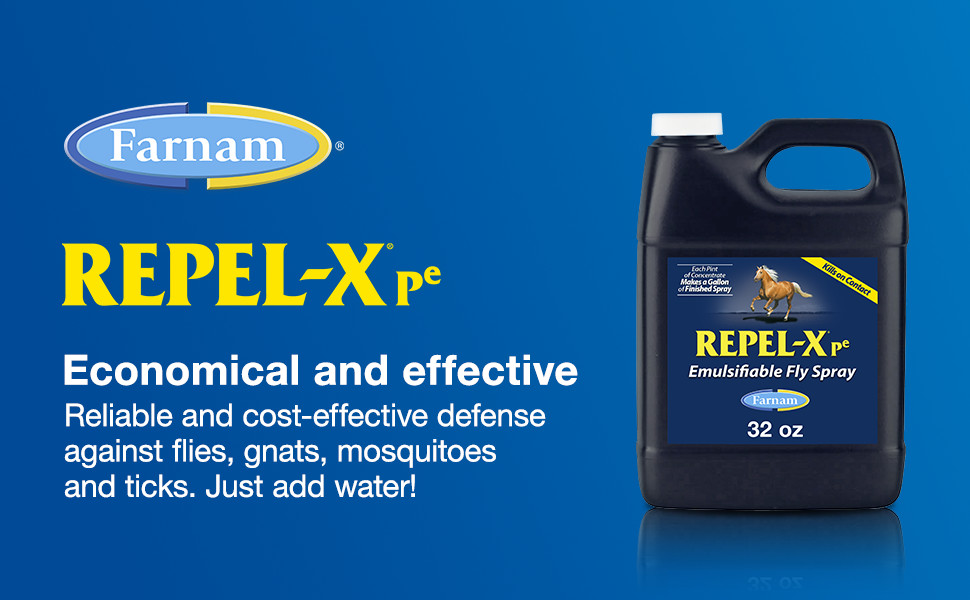 Farnam RepelX Concentrate Fly Spray For Horses, 32 Oz In, 51 OFF
