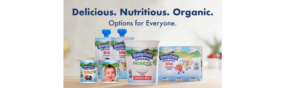 Stonyfield Organic YoBaby Apple & Blueberry Baby Yogurt with Probiotics,  6-4 oz. Cups