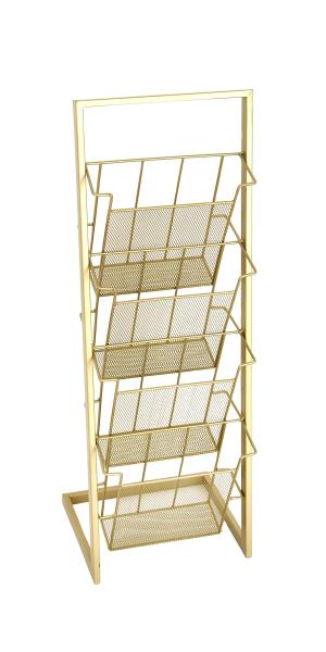 Contemporary Gold Metal Magazine Holder
