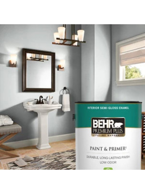 BEHR PREMIUM PLUS 1 qt. #PPU5-11 Delicate Lace Flat Low Odor Interior Paint  & Primer 105004 - The Home Depot