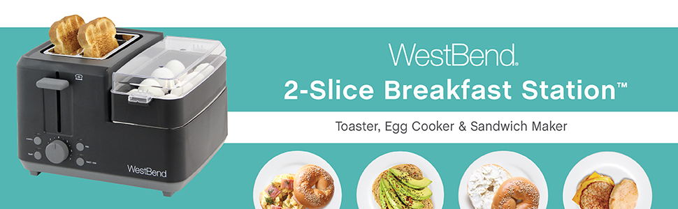 West Bend Two-Slice Egg and Muffin Toaster 