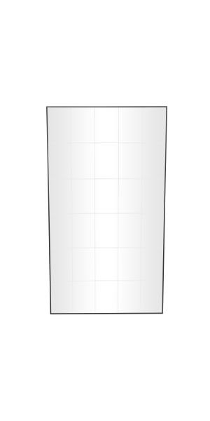 Modern Black Wooden Wall Mirror