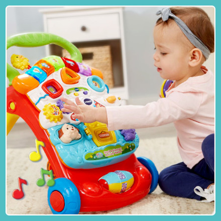 VTech Baby Learning Walker 2 in 1 Sit Stand Walk and Play Unisex Toddler Toy for Kids 9 36 Months Walmart