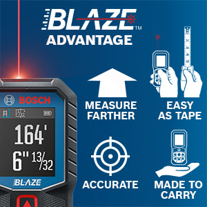 BOSCH Medidor láser GLM165-22 Blaze™ de 165 pies