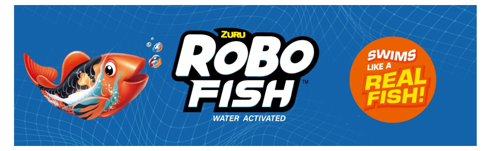 Robo Alive Robo Fish Robotic Swimming Fish (Teal + Orange) by ZURU Water  Activated, Changes Color, Comes with Batteries,  Exclusive (2 Pack)