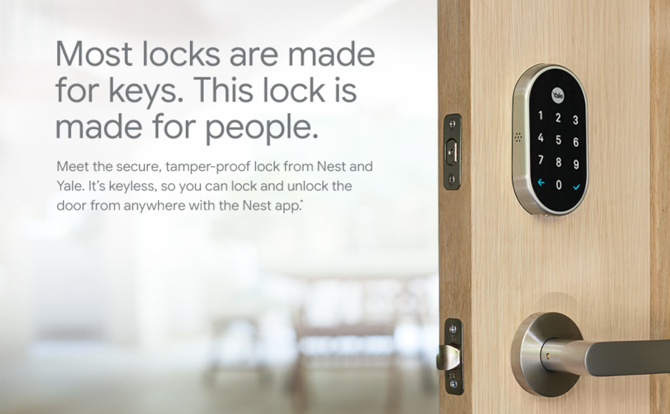 Google Nest RB-YRD540-WV-619 Yale Lock with Connect in Nickel, US