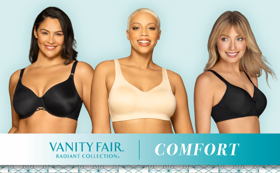 Vanity Fair Radiant Collection Women's Comfort Alpha Sizing Wireless Bra,  Style 3472206
